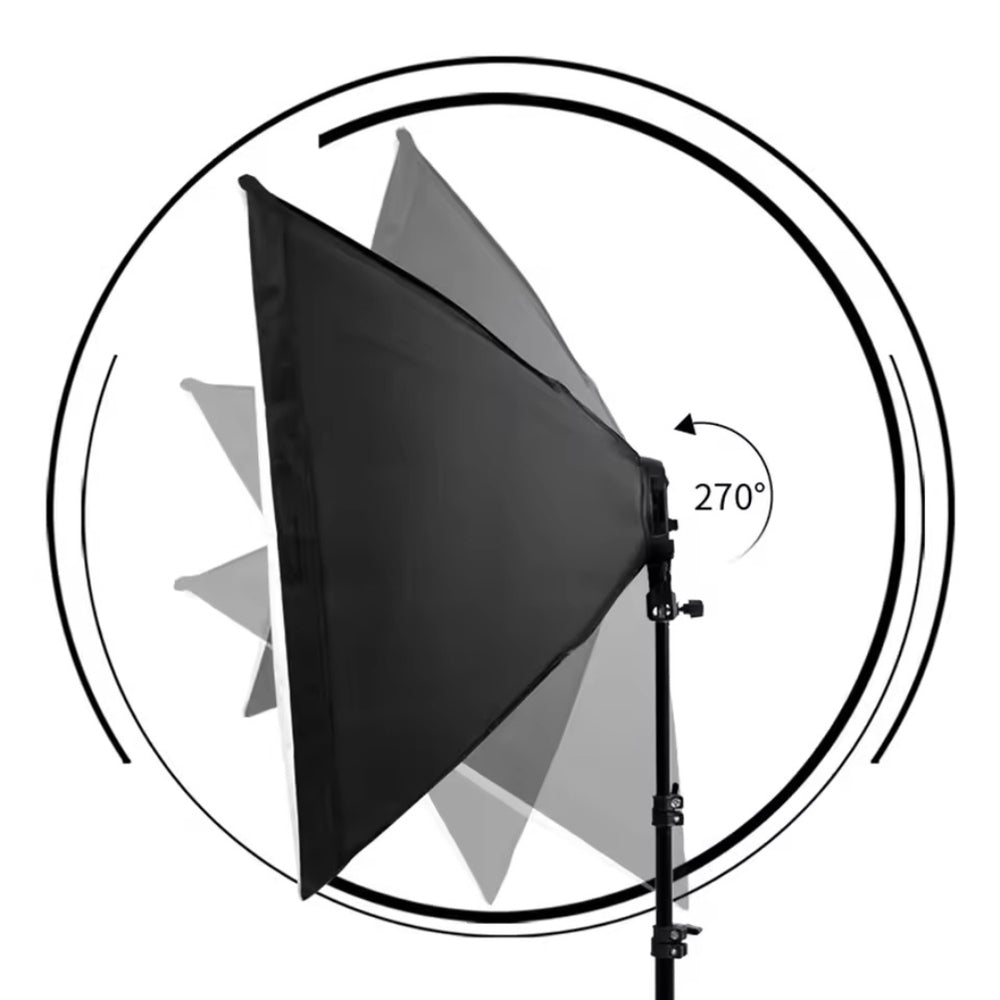 50x70CM Softbox Lighting Kit with E27 Bulbs – Professional Photo Studio Equipment