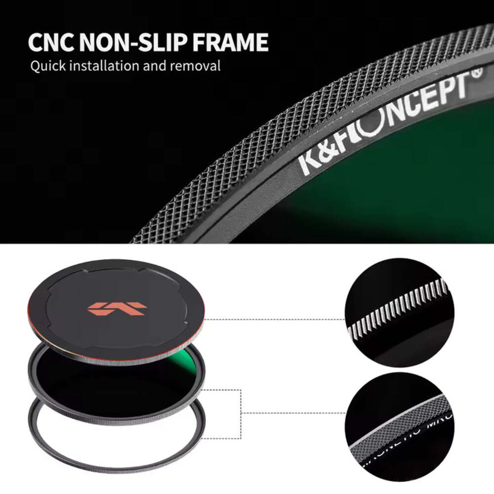 K&F Concept Magnetic HD ND1000 Filter Set with Lens Cap Nano-X 49–67mm
