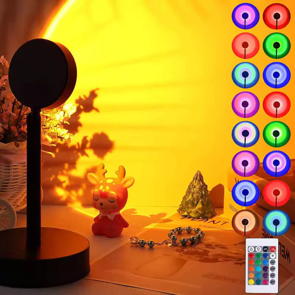 ZK20 LED Sunset Lamp Projector with Remote – Rainbow Night Light Decor