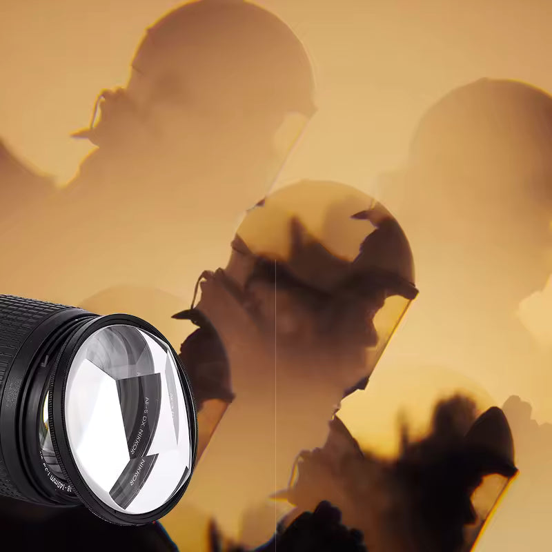 PUYI Kaleidoscope Prism Filter 52–82mm Glass Lens for DSLR SLR Cameras