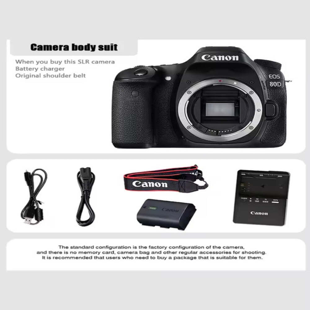 Canon EOS 80D 24MP DSLR Camera with Rotating Screen for Professional Use