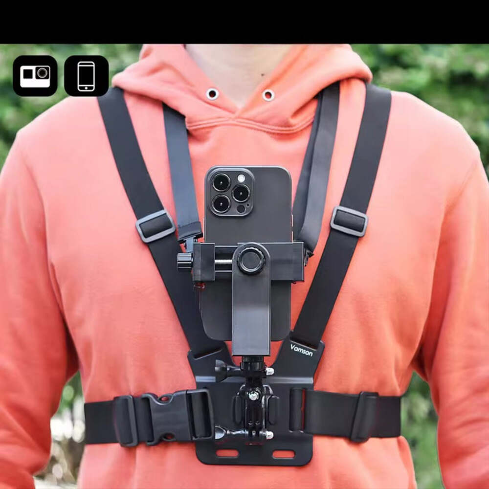 Vamson 360° Rotatable Smartphone Chest Strap Mount for iPhone & Samsung