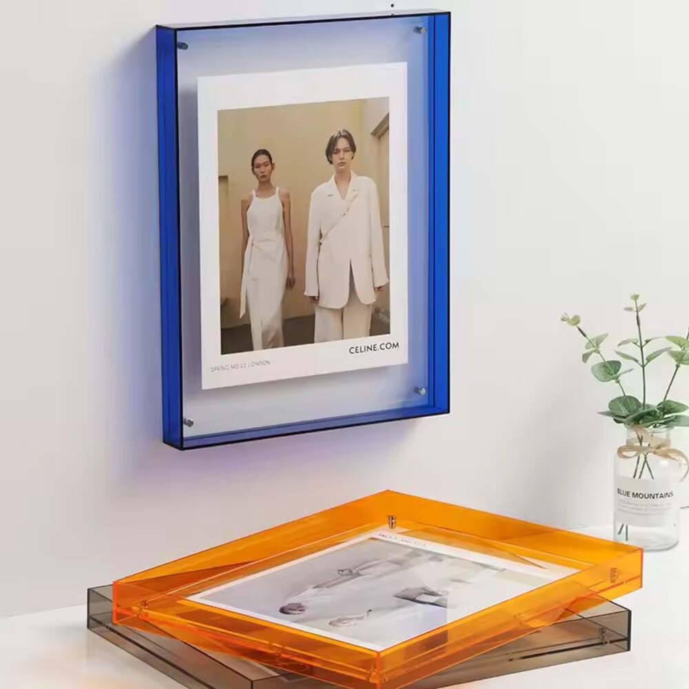 Transparent Acrylic Photo Frame – Wall & Tabletop Display for Posters, Paintings, Photos