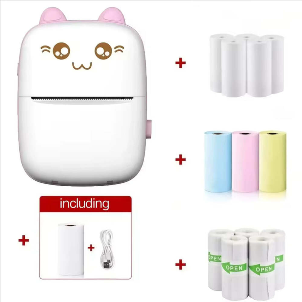 Portable Mini Bluetooth Thermal Printer for Labels, Photos & Notes