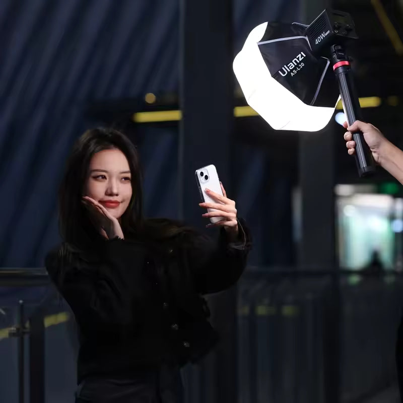 Ulanzi AS-L30 30cm Portable Lantern Softbox – Mini Bowens Mount Ball Diffuser for LT028 40W COB LED