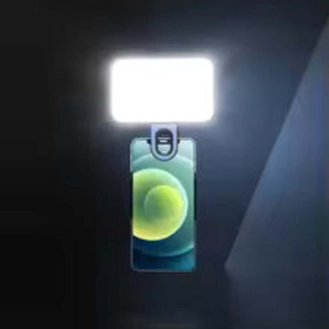 Portable Rechargeable Clip-On Selfie Fill Light – 3 Modes for Phone & Computer