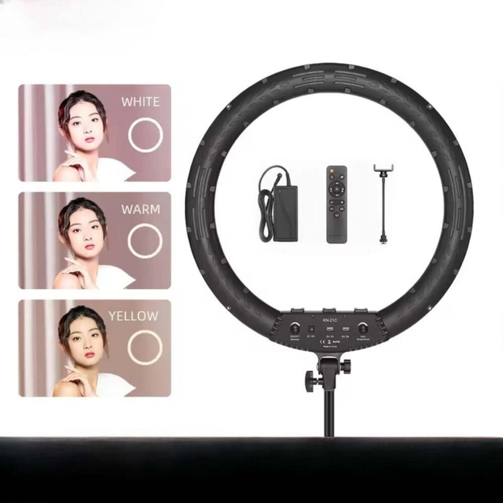 AMBITFUL 18/21'' 50W LED Ring Light Bi-Color 3000–6000K w/ Remote