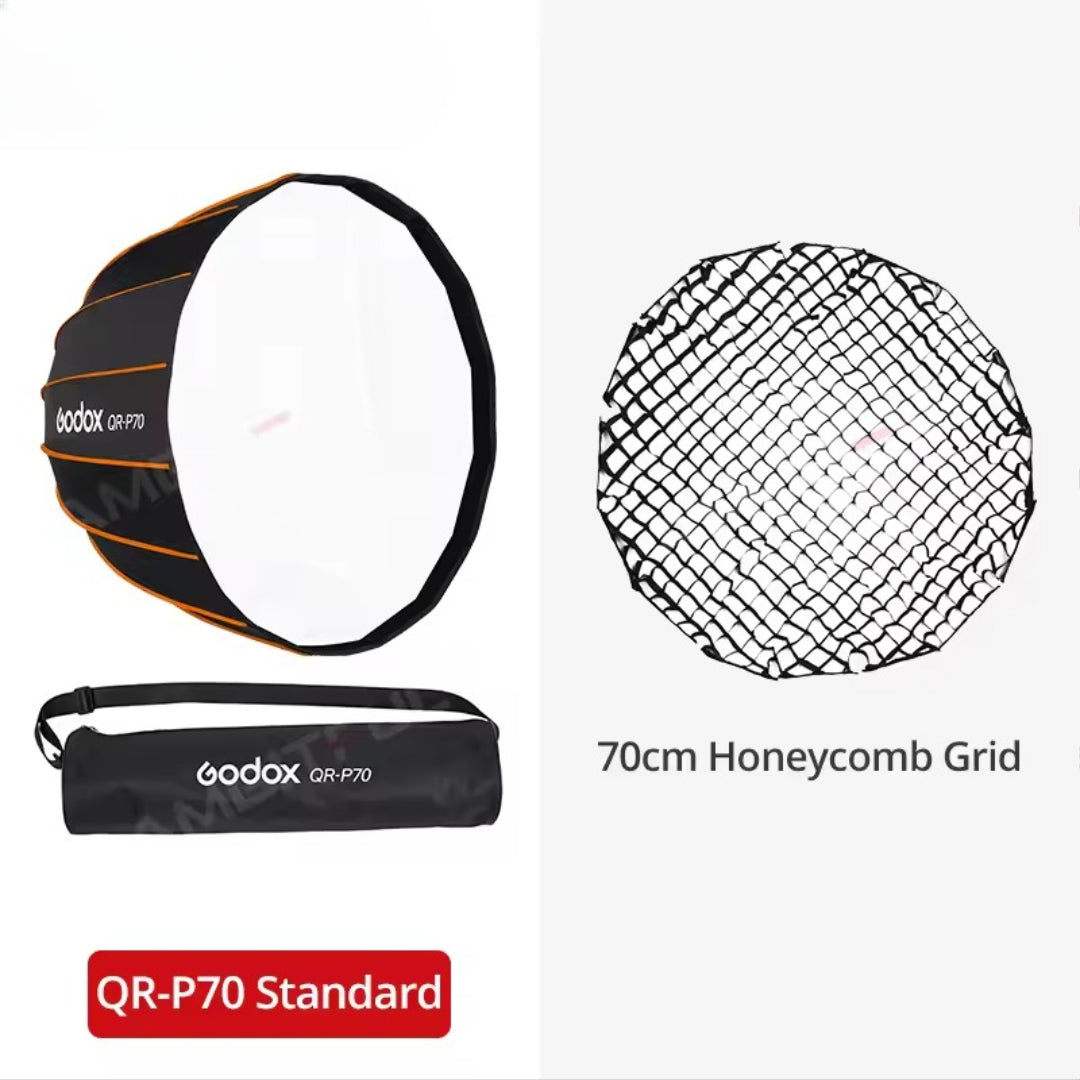 Godox QR-P70/90/120 Quick Release Parabolic Softbox with Grid – Bowens Mount