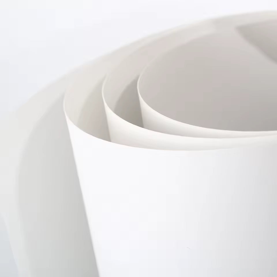 55×120cm Solid Matte PVC Waterproof White Photography Backdrop