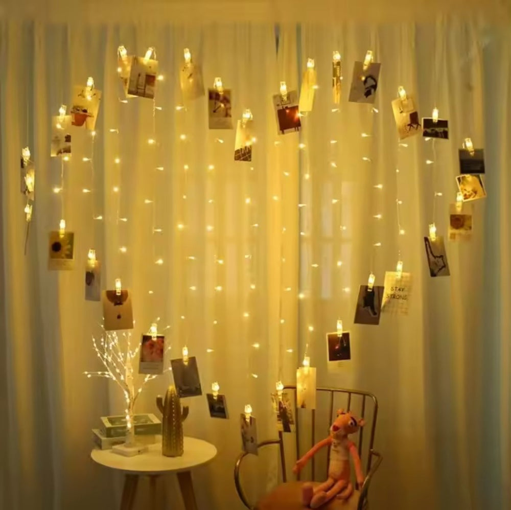 Photo Clip Fairy String Lights for Wall & Wedding Decoration