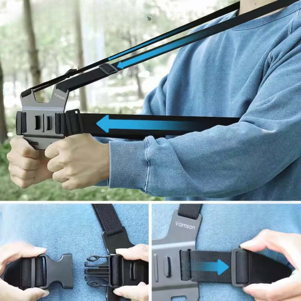 Vamson 360° Rotatable Smartphone Chest Strap Mount for iPhone & Samsung