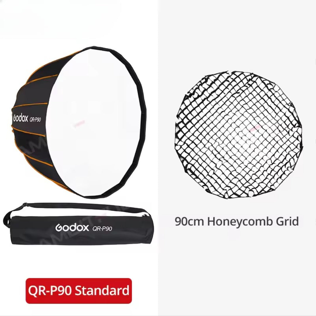 Godox QR-P70/90/120 Quick Release Parabolic Softbox with Grid – Bowens Mount