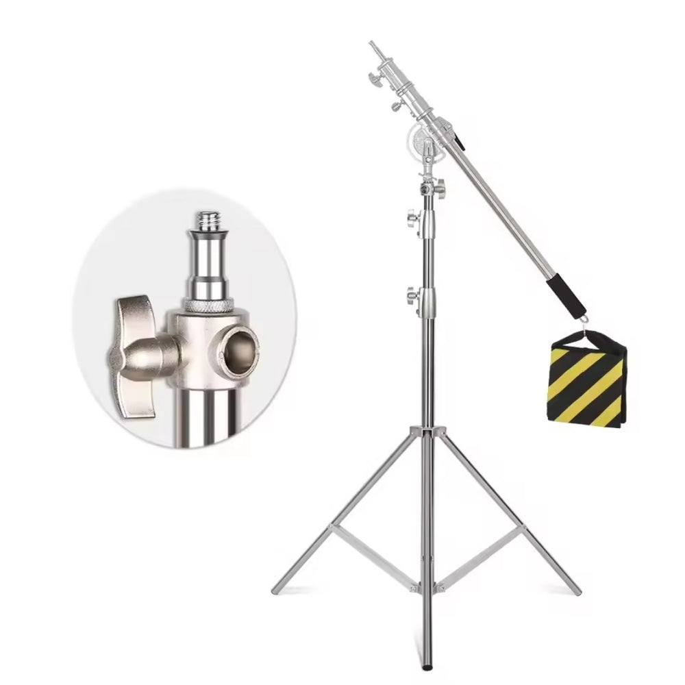 2.9M Heavy-Duty Tripod Stand with Wheels – Photo Studio Light Stand