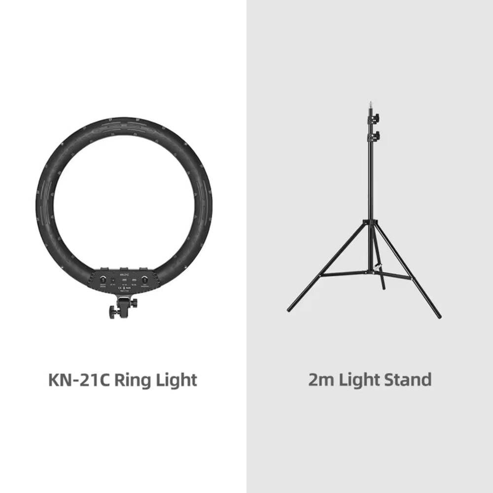 AMBITFUL 18/21'' 50W LED Ring Light Bi-Color 3000–6000K w/ Remote
