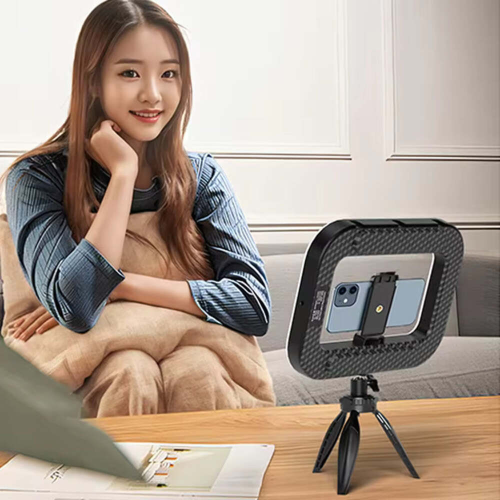 Handheld LED Ring Light & Mobile Video Stabilizer for TikTok & YouTube