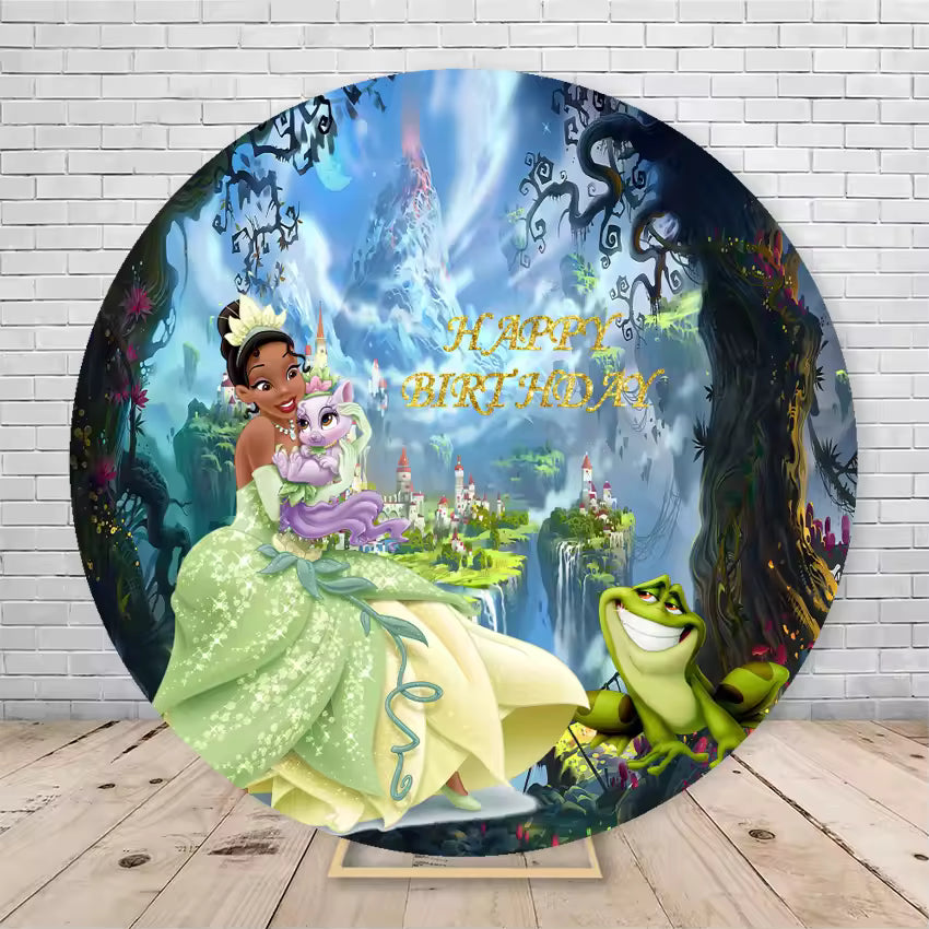 Round Disney Princess Castle Backdrop – Snow White Party Decoration