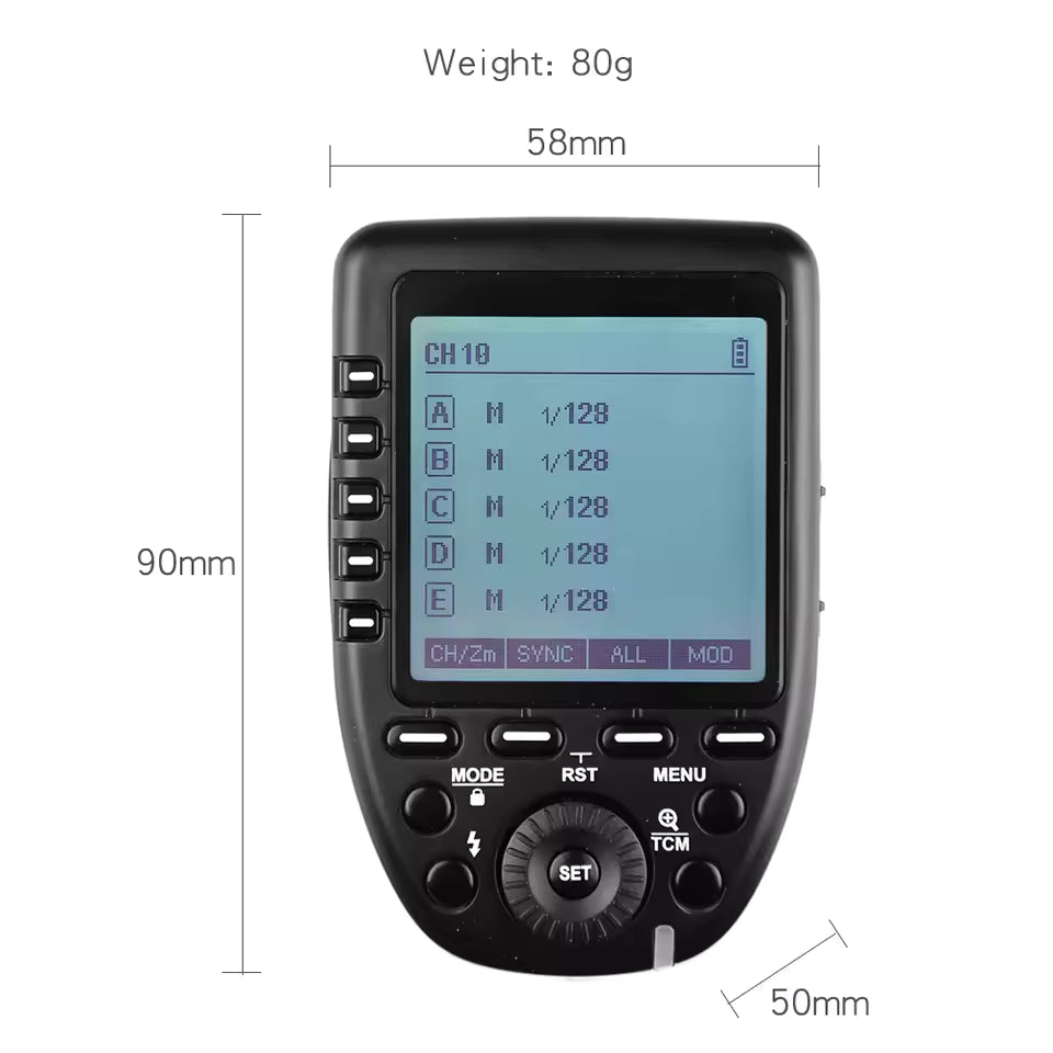 Godox Xpro TTL Wireless Flash Trigger 2.4G for Canon Sony Nikon Fuji Olympus Pentax
