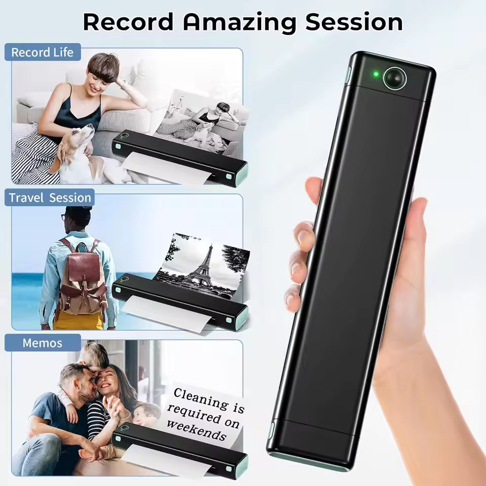 M08F Portable Wireless Thermal Printer – Inkless, Bluetooth