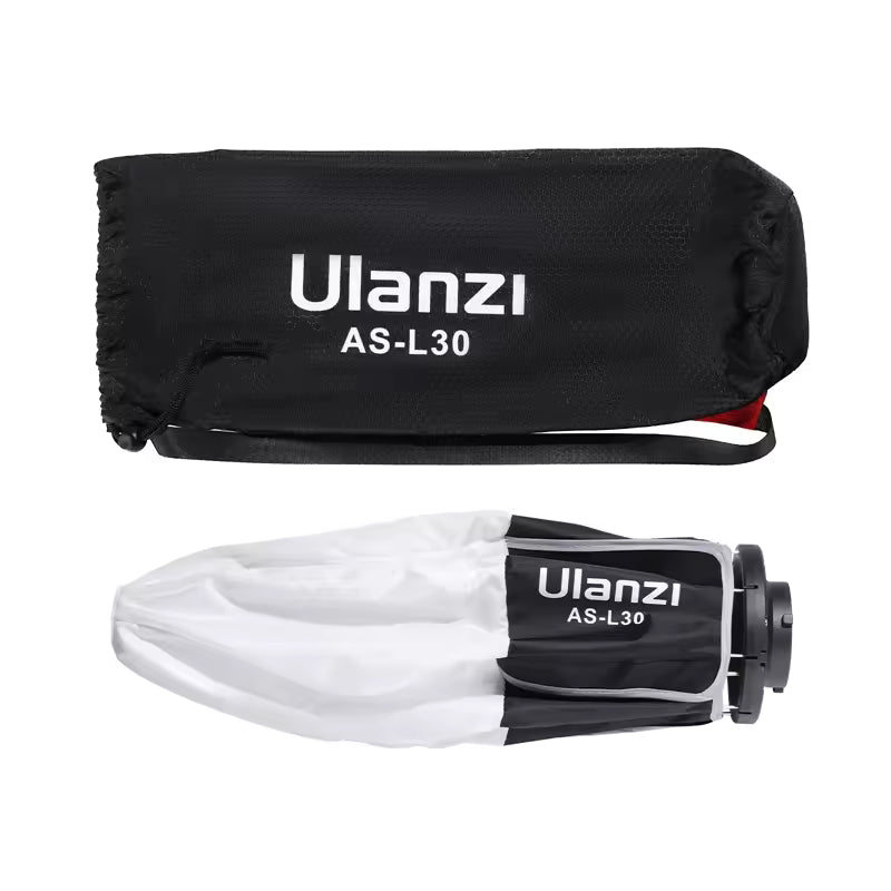 Ulanzi AS-L30 30cm Portable Lantern Softbox – Mini Bowens Mount Ball Diffuser for LT028 40W COB LED