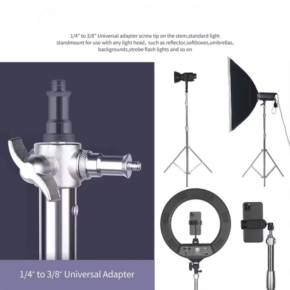 2.9M Heavy-Duty Tripod Stand with Wheels – Photo Studio Light Stand
