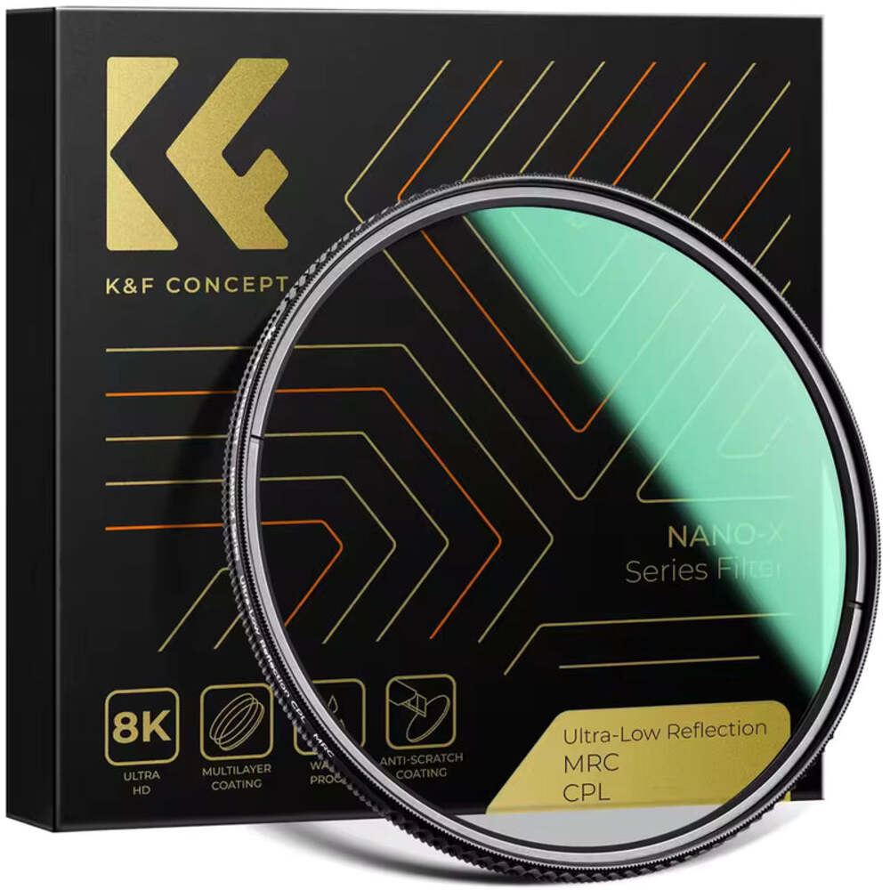 K&F Concept 49–82mm Ultra-Slim HD CPL Filter Nano-X Polarizer Lens
