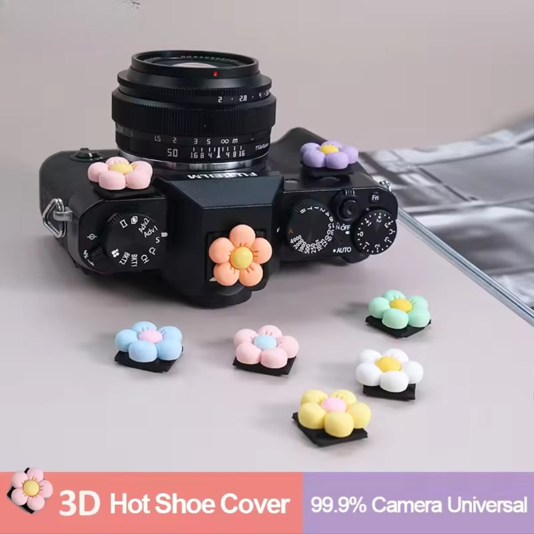 3D Soft Silicone Hot Shoe Cover Universal Flash Protector Cap for Sony Canon Fuji Cameras