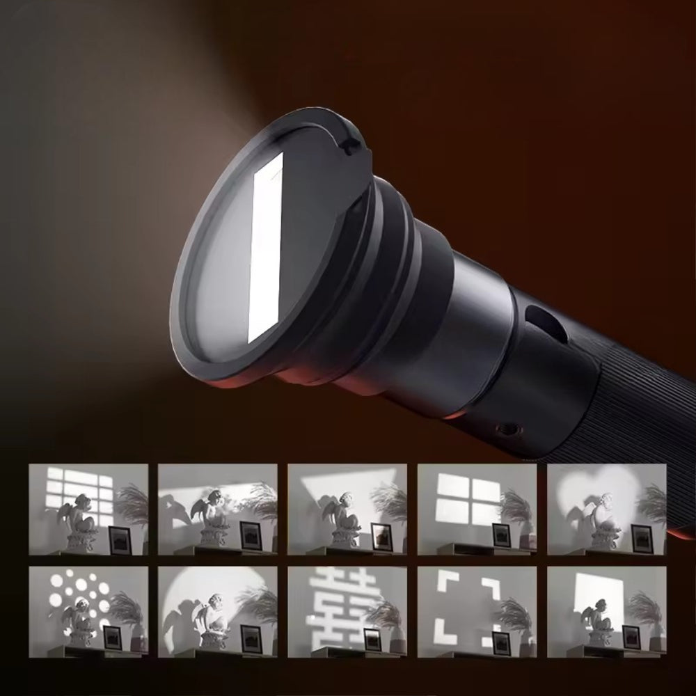 SIDANDE 10W Projection Flashlight with 8400mAh Battery