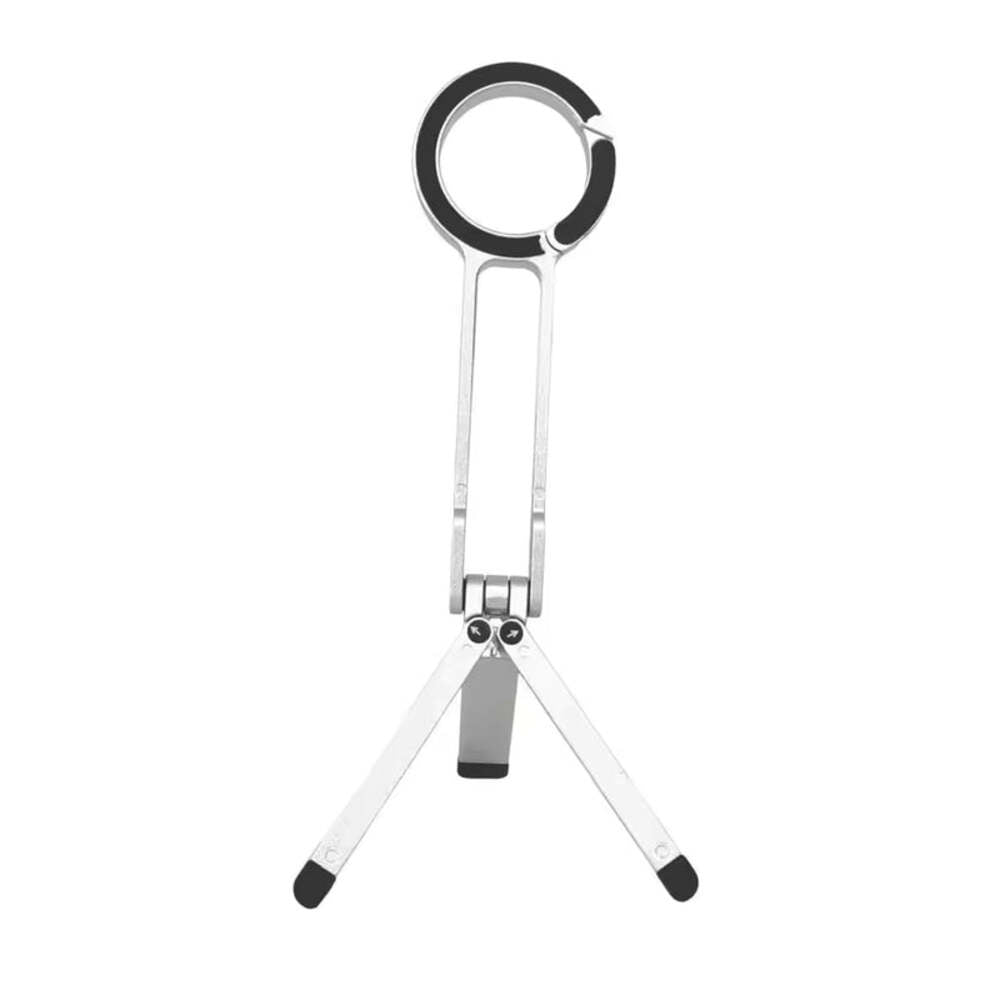 Alloy Magnetic Phone Tripod with Carabiner – Portable Dual-Sided Mount
