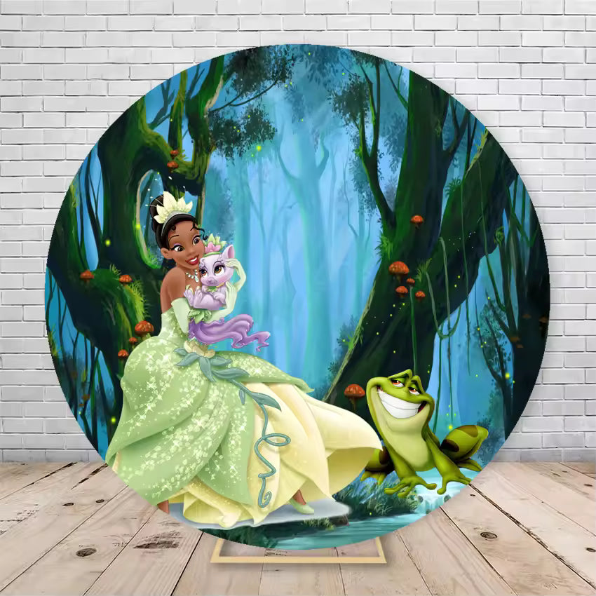Round Disney Princess Castle Backdrop – Snow White Party Decoration