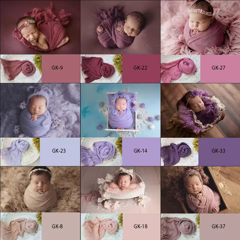 Stretchable Newborn Photography Wrap – Soft Cotton Prop Blanket