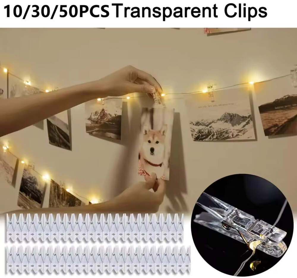 Photo Clip LED String Light Warm White 2/5/10M Battery Fairy Lamp