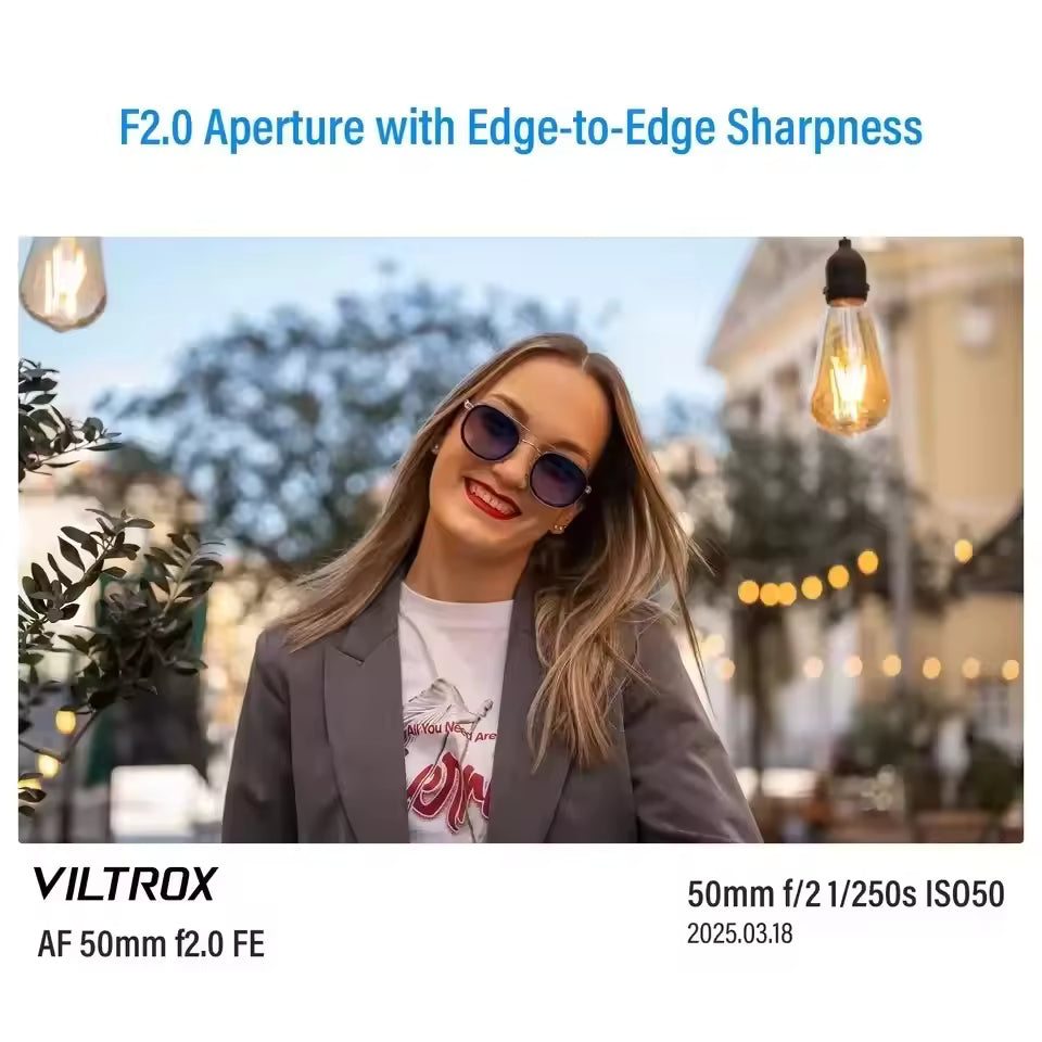 Viltrox AF 50mm f/2.0 Prime Lens for Sony E & Nikon Z Full Frame Cameras