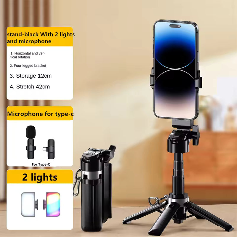FANGTUOSI Wireless Selfie Stick Tripod – Foldable Anti-Shake Stand