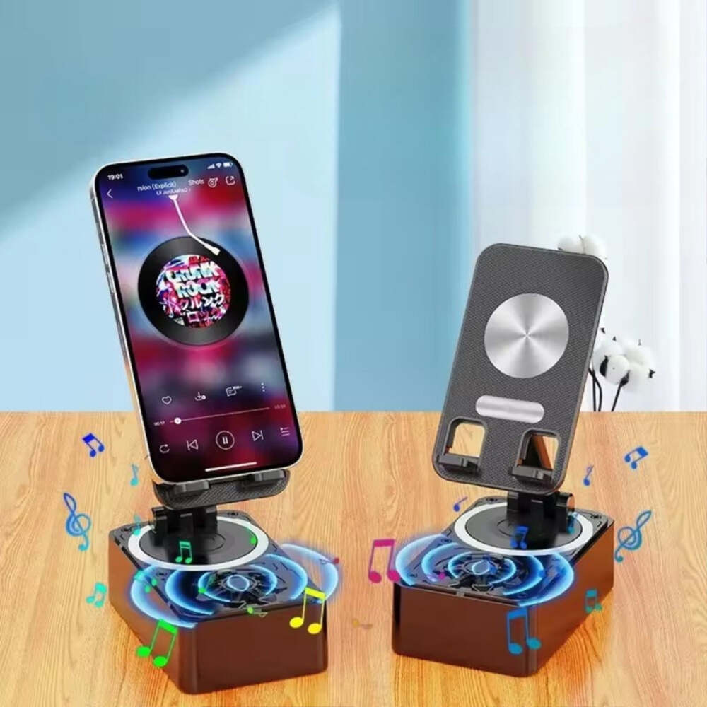 3-in-1 Bluetooth 5.3 Speaker Power Bank & Foldable Phone Stand