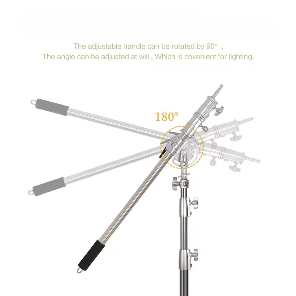 2.49M Cross Arm Light Stand Kit with Weight Bag – Photo Studio Rod