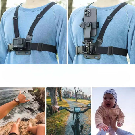 Vamson 360° Rotatable Smartphone Chest Strap Mount for iPhone & Samsung