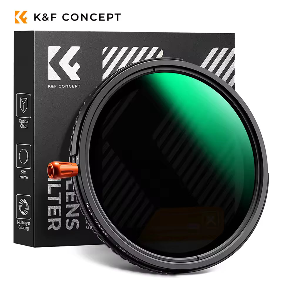 K&F Concept 3-in-1 ND2–32 + CPL + Black Diffusion 1/4 Filter 37–82mm