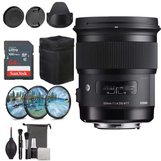 Sigma 50mm f/1.4 DG HSM Art Lens for Canon, Nikon & Sony E