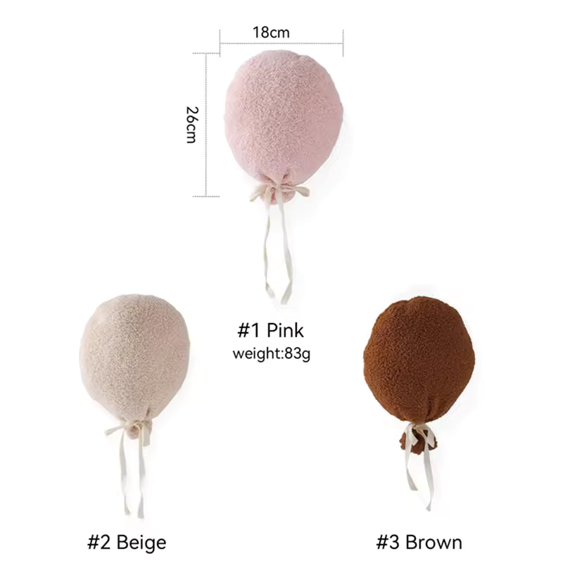 Baby Teddy Velvet Balloon Pillow – Newborn Photography & Nursery Decor