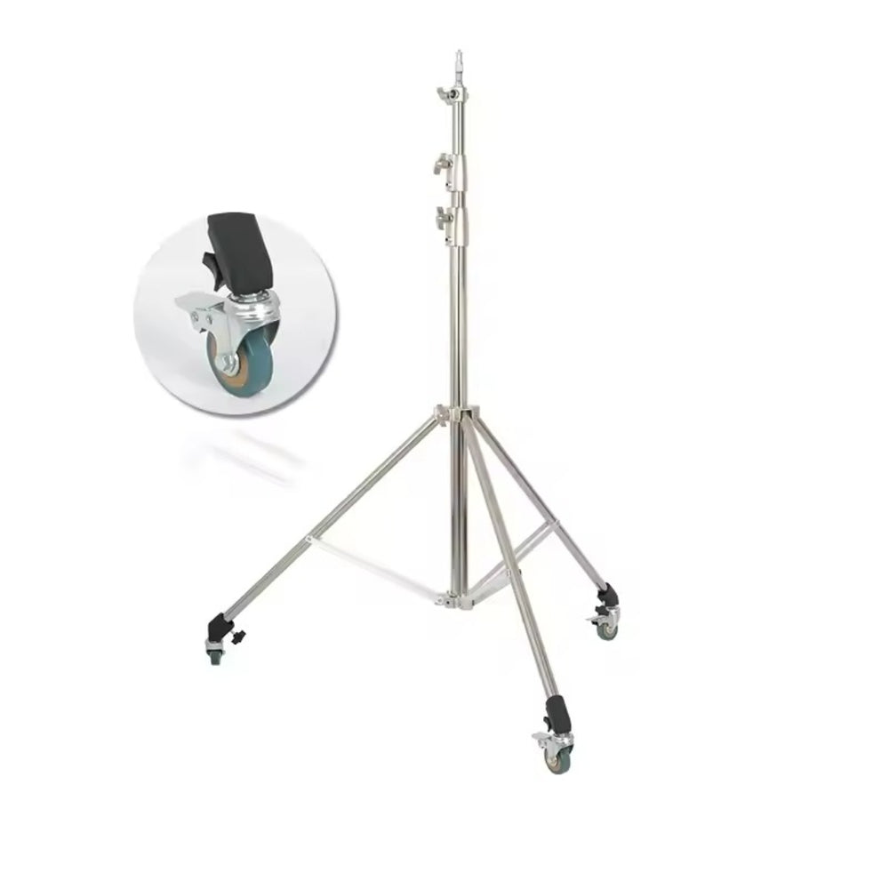 2.9M Heavy-Duty Tripod Stand with Wheels – Photo Studio Light Stand