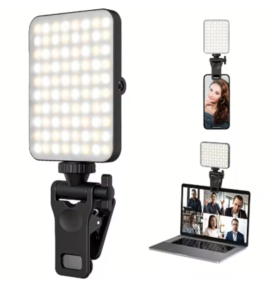 Rechargeable Magnetic LED Selfie Light – 3 Modes, 3000mAh