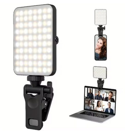 Rechargeable Magnetic LED Selfie Light – 3 Modes, 3000mAh