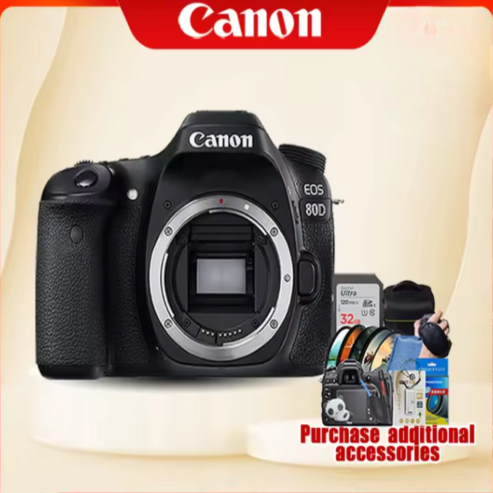 Canon EOS 80D 24MP DSLR Camera with Rotating Screen for Professional Use