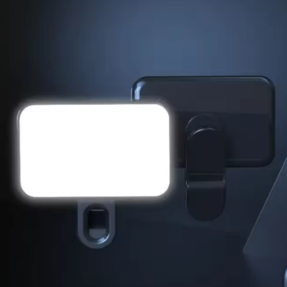 Portable Rechargeable Clip-On Selfie Fill Light – 3 Modes for Phone & Computer