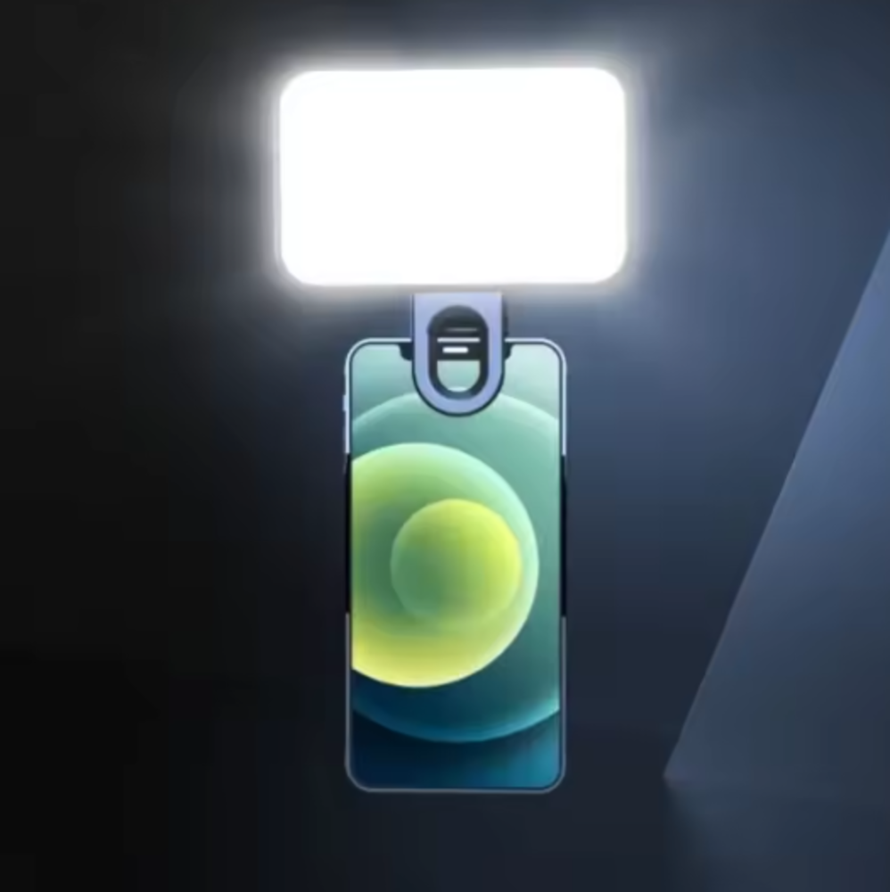 Portable Rechargeable Clip-On Selfie Fill Light – 3 Modes for Phone & Computer