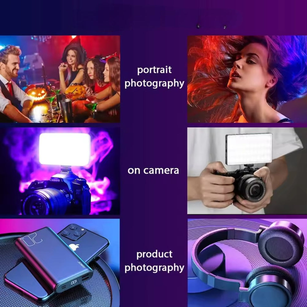 RGB LED Video Light Panel with LCD – Camera, Vlog & Live Streaming