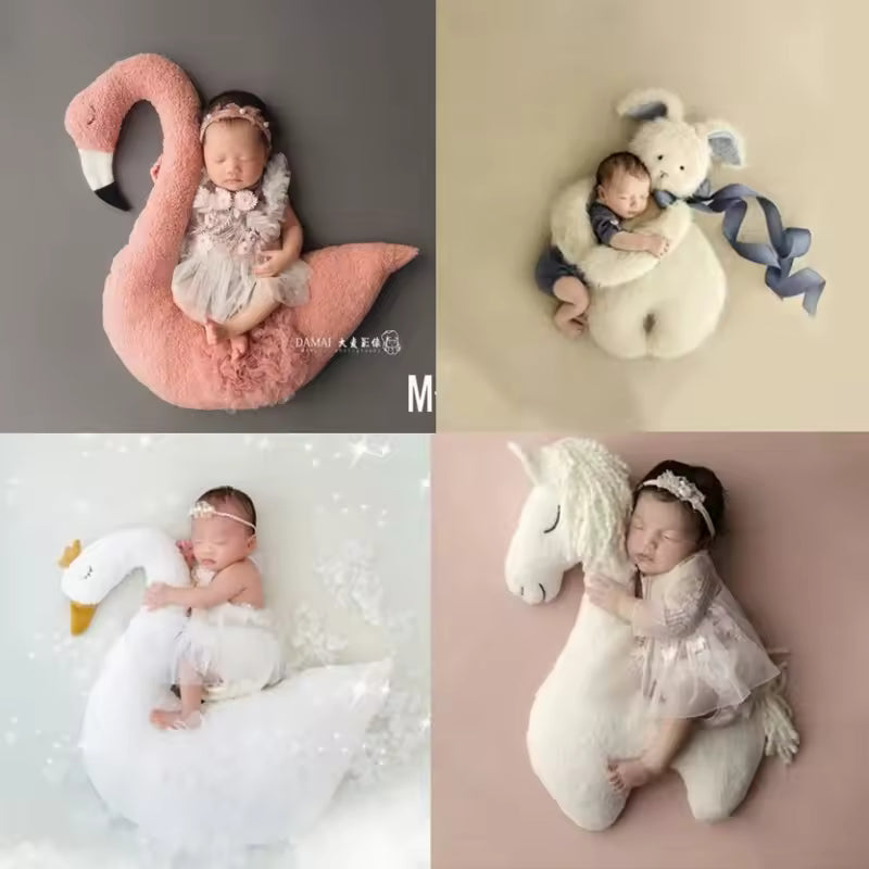 Newborn Baby Plush Bunny Photography Prop Posing Pillow Mat