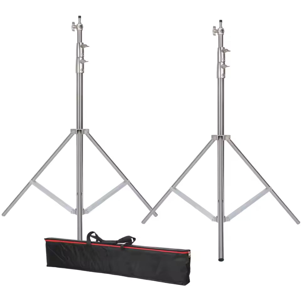 Professional Stainless Steel Heavy Duty C-Stand – 2.8-3.3m Studio Light Support with Tripod & Carrybag