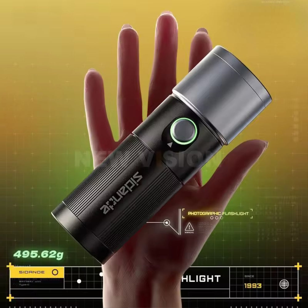 SIDANDE 10W Projection Flashlight with 8400mAh Battery