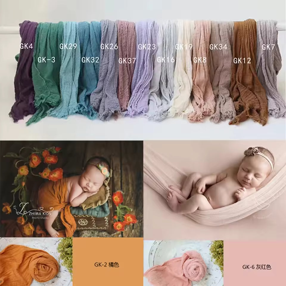 Stretchable Newborn Photography Wrap – Soft Cotton Prop Blanket